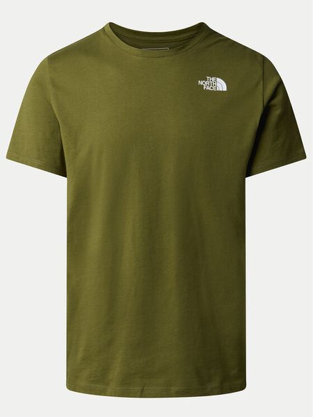 The North Face T-Shirt Foundation Mountain Lines NF0A8830 Zielony Regular Fit. Zielone koszulki sportowe męskie The North Face, m, bez wzorów, z syntetyku, bez kołnierzyka, bez ramiączek, trekkingowe. Za 139.99 zł.