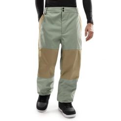 Męskie spodnie snowboardowe oversize Siroko P4 Yama Olive Green. Zielone spodnie snowboardowe męskie SIROKO, m, bez wzorów, z materiału, narciarskie. Za 435.00 zł.