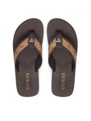 Guess Japonki FMJDIN FAL21 Brązowy. Brązowe klapki męskie Guess, ze skóry. Za 239.99 zł.