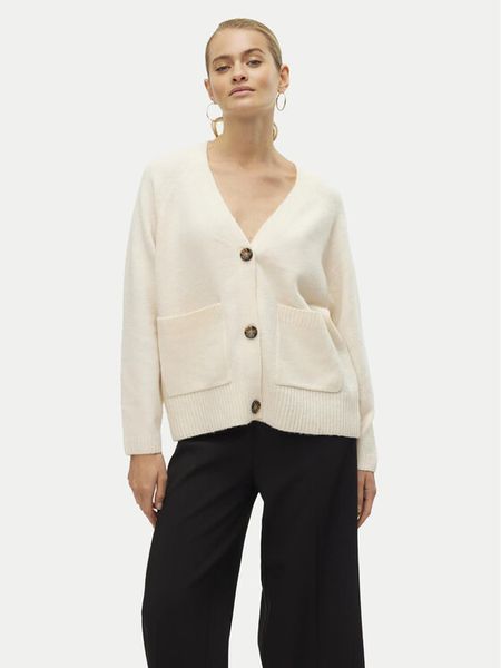 Vero Moda Kardigan Boom 10320457 Beżowy Loose Fit. Brązowe kardigany damskie Vero Moda, m, bez wzorów, z syntetyku. Za 159.99 zł.