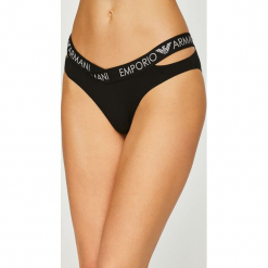 Emporio Armani - Figi. Brązowe figi damskie Emporio Armani, z bawełny. Za 129.90 zł.