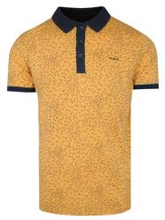 Koszulka POLO, Żółta, Wzór Geometryczny, Krótki Rękaw, Męska, z Nadrukiem. Żółte koszulki polo męskie Porthal, l, bez wzorów, z bawełny, casualowe, bez ramiączek. Za 145.00 zł.