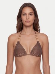 Guess Góra od bikini E6GJ11 KF600 Brązowy. Brązowe bikini damskie Guess, m, z aplikacjami. Za 329.99 zł.