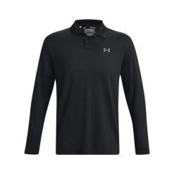 Koszulka polo z długim rękawem Under Armour Performance 3.0. Czarne koszulki polo męskie Under Armour, m, bez wzorów, z materiału, bez kołnierzyka, bez ramiączek, do biegania. Za 270.90 zł.