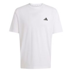 Koszulka adidas Essentials Feelready 3 Stripes. Białe koszulki sportowe męskie Adidas, xl, bez wzorów, z jersey, bez kołnierzyka, bez ramiączek, na fitness i siłownię, climacool (adidas). Za 179.00 zł.
