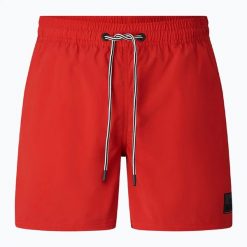 Szorty kąpielowe męskie BOGNER FIRE+ICE Nelson2. Czerwone krótkie spodenki sportowe męskie m, bez wzorów, z materiału, do pływania. Za 269.99 zł.