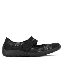 Baleriny Remonte. Czarne baleriny damskie Remonte, bez wzorów, bez obcasa. Za 209.99 zł.