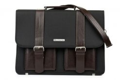 Beltimore luksusowa męska aktówka teczka torba duża na laptopa czarno-brązowa I36. Brązowe torby na laptopa męskie bez wzorów. Za 197.99 zł.
