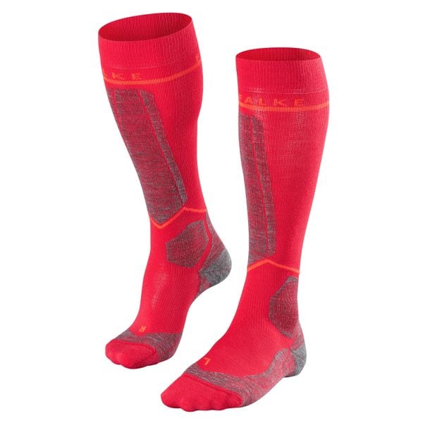Podkolanówki damskie Falke SK Energizing Wool. Czerwone skarpety damskie Falke, bez wzorów, z elastanu. Za 261.00 zł.