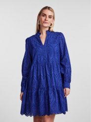 YAS Sukienka codzienna 26027162 Niebieski Regular Fit. Niebieskie sukienki damskie YAS, na co dzień, xs, bez wzorów, z bawełny, bez kołnierzyka, bez ramiączek, proste. Za 239.99 zł.