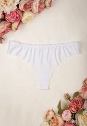 Białe Majtki Stringi Adandia. Białe stringi damskie Born2be, xl, bez wzorów, z jeansu. Za 4.99 zł.