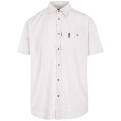 Trespass Basham - Męska koszula na co dzień z tkaniny Oatmilk. Koszule męskie Trespass, m, bez wzorów, z tkaniny, sportowe, bez kołnierzyka, bez ramiączek. Za 272.99 zł.