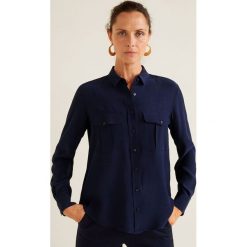 Mango - Koszula Storm. Szare koszule damskie Mango, z materiału, klasyczne, z klasycznym kołnierzykiem, z długim rękawem. Za 119.90 zł.