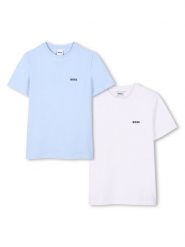 BOSS Komplet t-shirtów J52060 M Kolorowy Regular Fit. T-shirty dla chłopców Boss, bez wzorów, z bawełny, bez ramiączek. Za 139.99 zł.