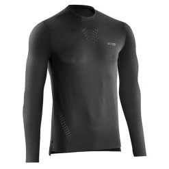 Koszulka do biegania Ultralight z długim rękawem CEP męska. Czarne koszulki sportowe męskie CEP, l, bez wzorów, bez kołnierzyka, bez ramiączek, do biegania. Za 219.00 zł.
