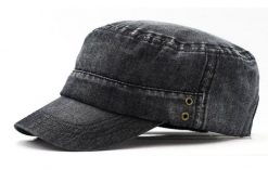 Jeansowa Czapka z Daszkiem (Patrolówka) - Pako Jeans - Grafitowa. Szare czapki i kapelusze męskie Pako Jeans, na lato, bez wzorów, z bawełny. Za 55.00 zł.