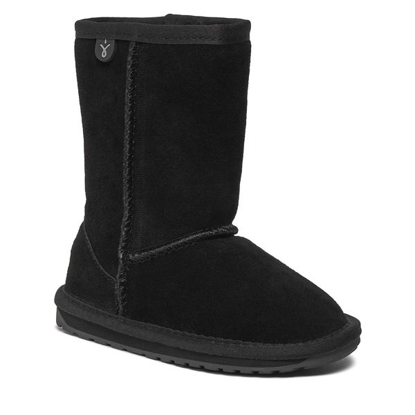 Śniegowce EMU Australia. Czarne buty zimowe chłopięce Emu Australia, bez wzorów, bez zapięcia. Za 399.99 zł.