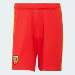 SPODENKI PODSTAWOWE RC LENS 26/27. Czerwone krótkie spodenki sportowe męskie Adidas, s, bez wzorów, ze lnu, do biegania, climacool (adidas). Za 199.00 zł.