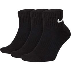 Męskie Skarpety Do Kostki Z Amortyzacją (zestaw 3 Sztuk). Czarne skarpety męskie Nike, bez wzorów. Za 107.99 zł.