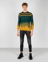 Takeshy Kurosawa Sweter "Degrade" | 83065 | Maglia Inserto Degrade | Mężczyzna | Żółty, Zielony. Zielone swetry przez głowę męskie Takeshy Kurosawa, m, bez wzorów, z dzianiny, bez kołnierzyka. W wyprzedaży za 319.00 zł.