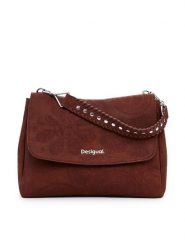 Desigual Torebka 25SAXPA8 Brązowy. Brązowe torebki do ręki damskie Desigual, bez wzorów, ze skóry, bez dodatków. Za 169.99 zł.