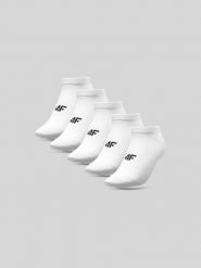 4F Skarpetki krótkie (5-pack) damskie - białe 35-38. Białe skarpety damskie 4f, bez wzorów, z bawełny. Za 59.99 zł.