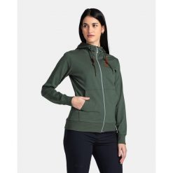 Damska bawełniana bluza Kilpi TARALI-W. Zielone bluzy damskie Kilpi, m, bez wzorów, z bawełny, bez kaptura. Za 174.18 zł.