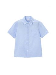 Mayoral Koszula 3112 Błękitny Regular Fit. Niebieskie koszule dla chłopców Mayoral, bez wzorów, z bawełny, bez kołnierzyka, bez ramiączek. Za 114.99 zł.