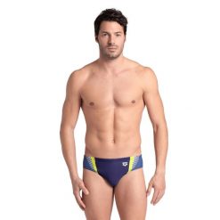 Kąpielówki męskie slipy na basen treningowe Arena Men's Threefold. Niebieskie kąpielówki męskie Arena, m, bez wzorów, do pływania. Za 121.98 zł.