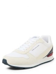 Tommy Hilfiger trampki z zamszu Mężczyźni Tekstylia biały|wielokolorowy, 43. Białe trampki męskie Tommy Hilfiger, bez wzorów, sportowe, bez zapięcia. Za 499.95 zł.