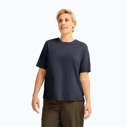 Koszulka trekkingowa damska Jack Wolfskin Travel T. Niebieskie t-shirty damskie Jack Wolfskin, l, bez wzorów, z materiału, eleganckie, bez kołnierzyka. Za 246.10 zł.