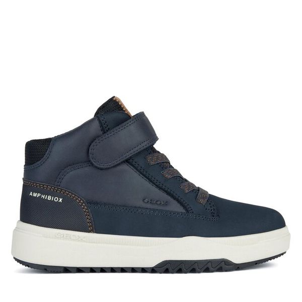 Sneakersy Geox. Niebieskie trampki i tenisówki chłopięce Geox, bez wzorów, bez zapięcia. Za 309.99 zł.