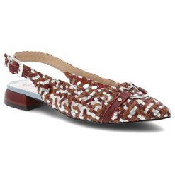 Sandały damskie Anekke, ze skóry naturalnej pleciona cholewka pasek z tyłu niski obcas eleganckie, czerwone, 42383-416. Czerwone klapki damskie Anekke, bez wzorów, ze skóry, bez obcasa, na obcasie, bez zapięcia. Za 339.00 zł.