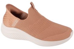 Buty sportowe Sneakersy damskie, Skechers Ultra Flex 3.0 - Cozy Streak. Brązowe obuwie sportowe damskie Skechers, bez wzorów, z materiału, trekkingowe. Za 349.99 zł.
