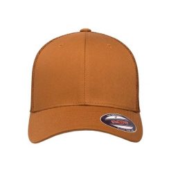 Siatkowa Czapka Z Daszkiem. Brązowe czapki i kapelusze damskie FLEXFIT, bez wzorów. Za 67.99 zł.