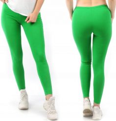 Legginsy damskie długie Polskie Getry Bawełniane Zielone M. Zielone legginsy damskie LAEMI, m, bez wzorów, z bawełny. Za 29.99 zł.