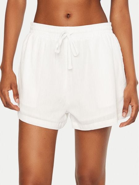 Seafolly Szorty materiałowe Crinkle 55429-SH Biały Regular Fit. Białe szorty damskie Seafolly, m, bez wzorów, z bawełny. Za 305.99 zł.