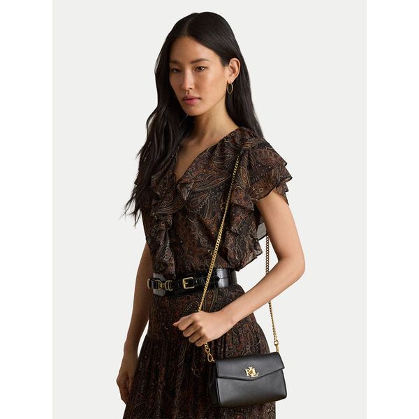 Torebka LAUREN RALPH LAUREN. Czarne listonoszki damskie Lauren Ralph Lauren, bez wzorów, bez dodatków. Za 855.99 zł.