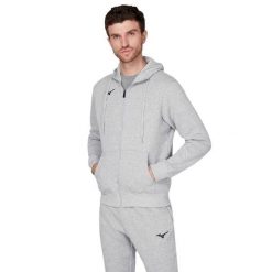 Bluza z kapturem Mizuno FZ. Szare bluzy męskie Mizuno, l, bez wzorów, z kapturem. Za 234.50 zł.