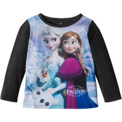 Koszulka z długim rękawem "Kraina lodu" bonprix szary melanż z nadrukiem. T-shirty i topy dla dziewczynek marki bonprix, melanż, z okrągłym kołnierzem. Za 21.99 zł.