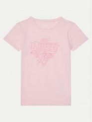 Guess T-Shirt J5RI02 K6YW4 Różowy Regular Fit. Czerwone t-shirty i topy dla dziewczynek Guess, z aplikacjami, z bawełny, bez ramiączek. Za 59.99 zł.