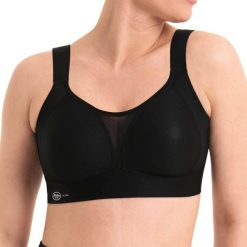 Stanik fitness cardio Smart Control. Czarne obuwie sportowe damskie ANITA ACTIVE, bez wzorów, z elastanu, na fitness i siłownię. Za 381.00 zł.