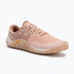 Buty barefoot damskie Merrell Trail Glove 7 salt. Czerwone obuwie sportowe damskie Merrell, bez wzorów, do biegania. Za 319.99 zł.