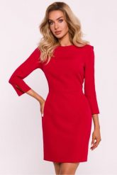 Sukienka Model MOE815 Red - Moe. Czerwone sukienki damskie MOE, l, bez wzorów, z elastanu, eleganckie, bez kołnierzyka, bez ramiączek, mini. Za 492.00 zł.