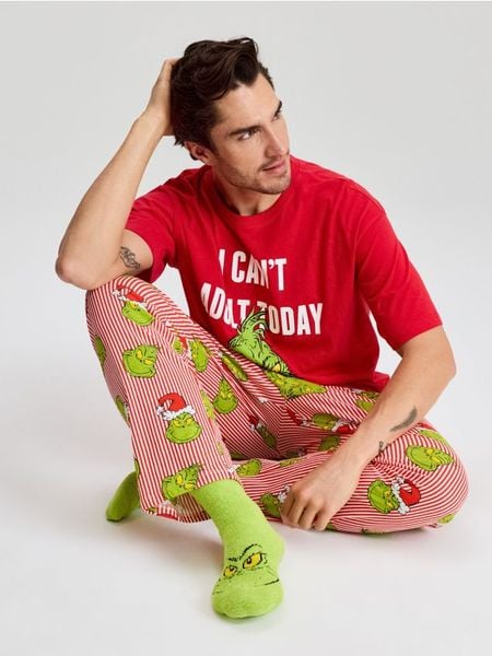 Skarpetki Grinch 2 pack - wielobarwny. Skarpety męskie Sinsay, bez wzorów. Za 15.99 zł.