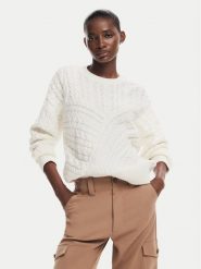 Desigual Sweter Exeter 24WWJF74 Écru Regular Fit. Swetry damskie Desigual, l, bez wzorów, z syntetyku, bez kołnierzyka, bez ramiączek, bez kaptura. Za 239.99 zł.