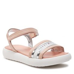 Sandały Tommy Hilfiger. Żółte sandały dziewczęce Tommy Hilfiger, bez zapięcia. Za 319.99 zł.