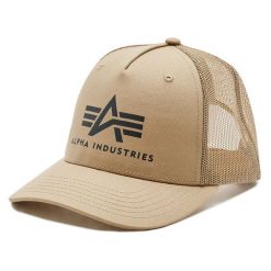 Czapka z daszkiem Alpha Industries. Brązowe czapki i kapelusze męskie Alpha Industries, bez wzorów. Za 79.99 zł.