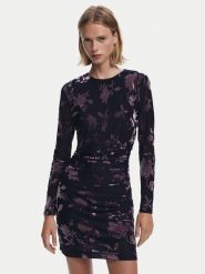 Desigual Sukienka koktajlowa Medora 25WWVK27 Czarny Slim Fit. Czarne sukienki damskie Desigual, l, bez wzorów, z syntetyku, wizytowe, bez kołnierzyka, bez ramiączek. Za 239.99 zł.