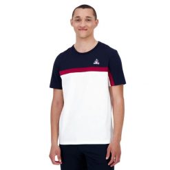 Koszulka Le Coq Sportif Tri SP N°2. Białe koszulki sportowe męskie le coq sportif, m, bez wzorów, bez kołnierzyka, bez ramiączek. Za 169.00 zł.